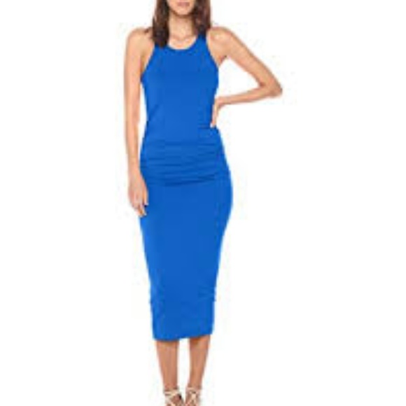 Michael Stars Dresses & Skirts - Michael Stars S Racerback Midi Dress Blue Solid